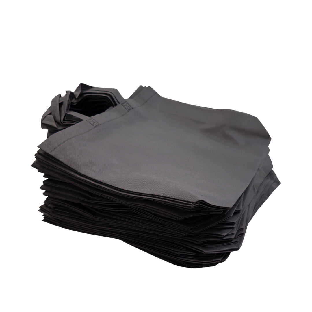 Pack of 100 Grey Coloured 35x25x10cm Non-Woven Bags with Handle