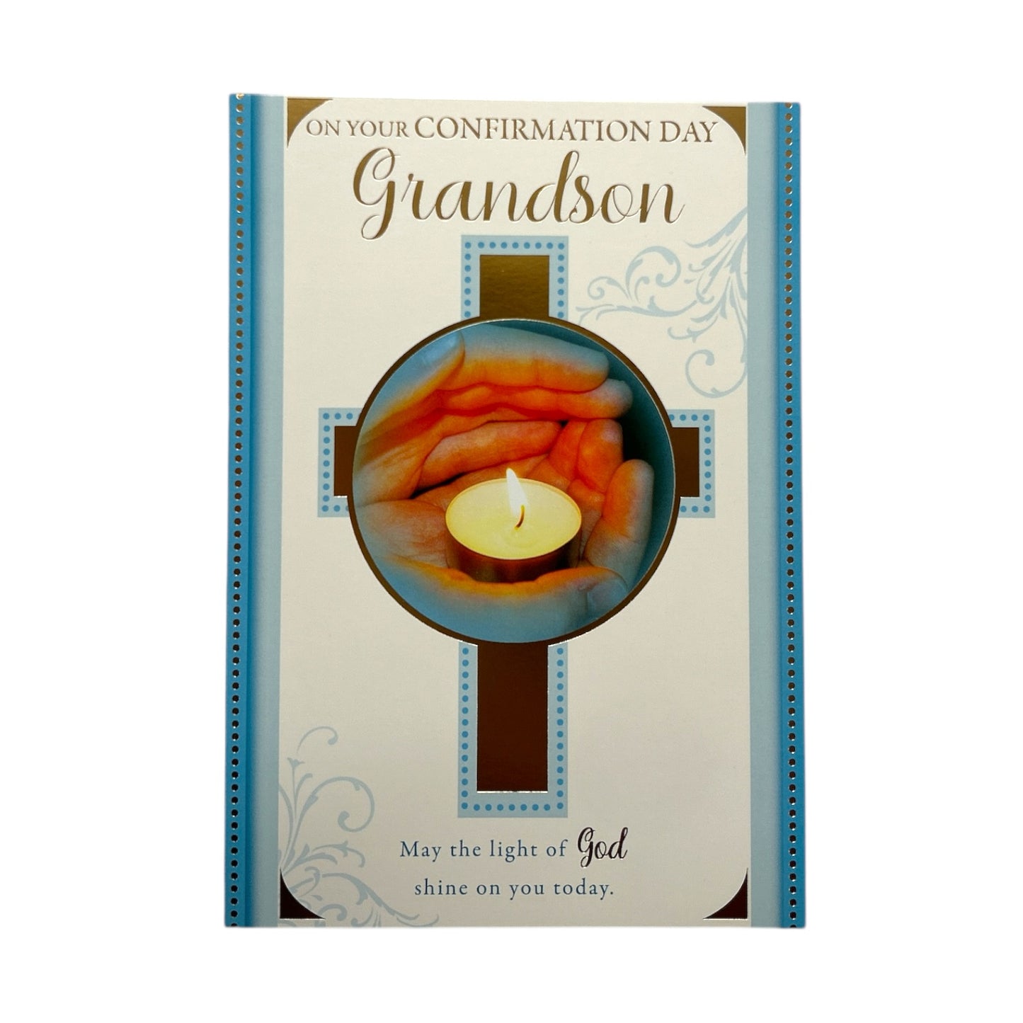 For Grandson On Your Confirmation Light Of God Design Religious Greeting Card