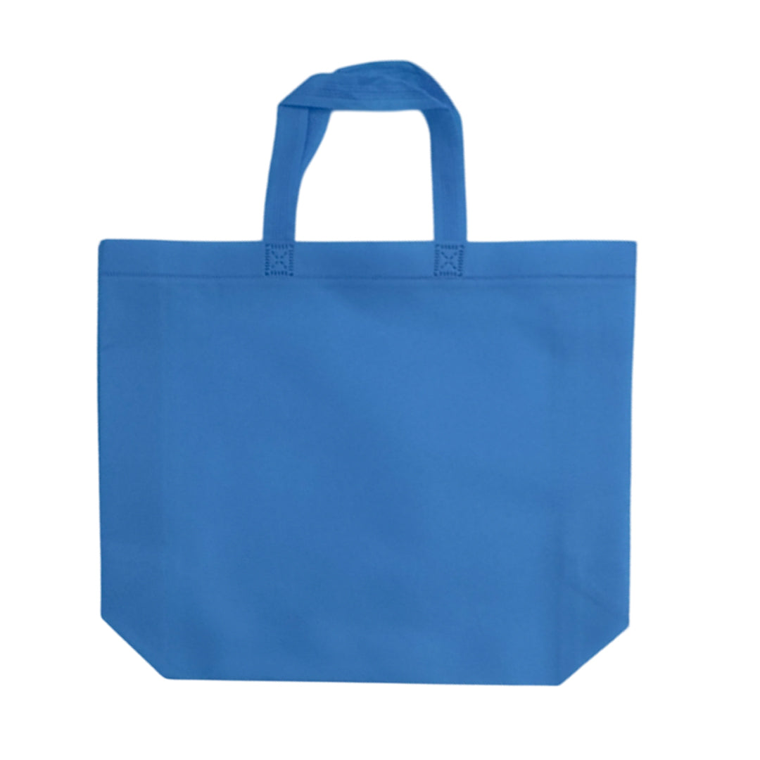 Pack of 100 Light Blue Coloured 45x35x12cm Non-Woven Bags with Handle