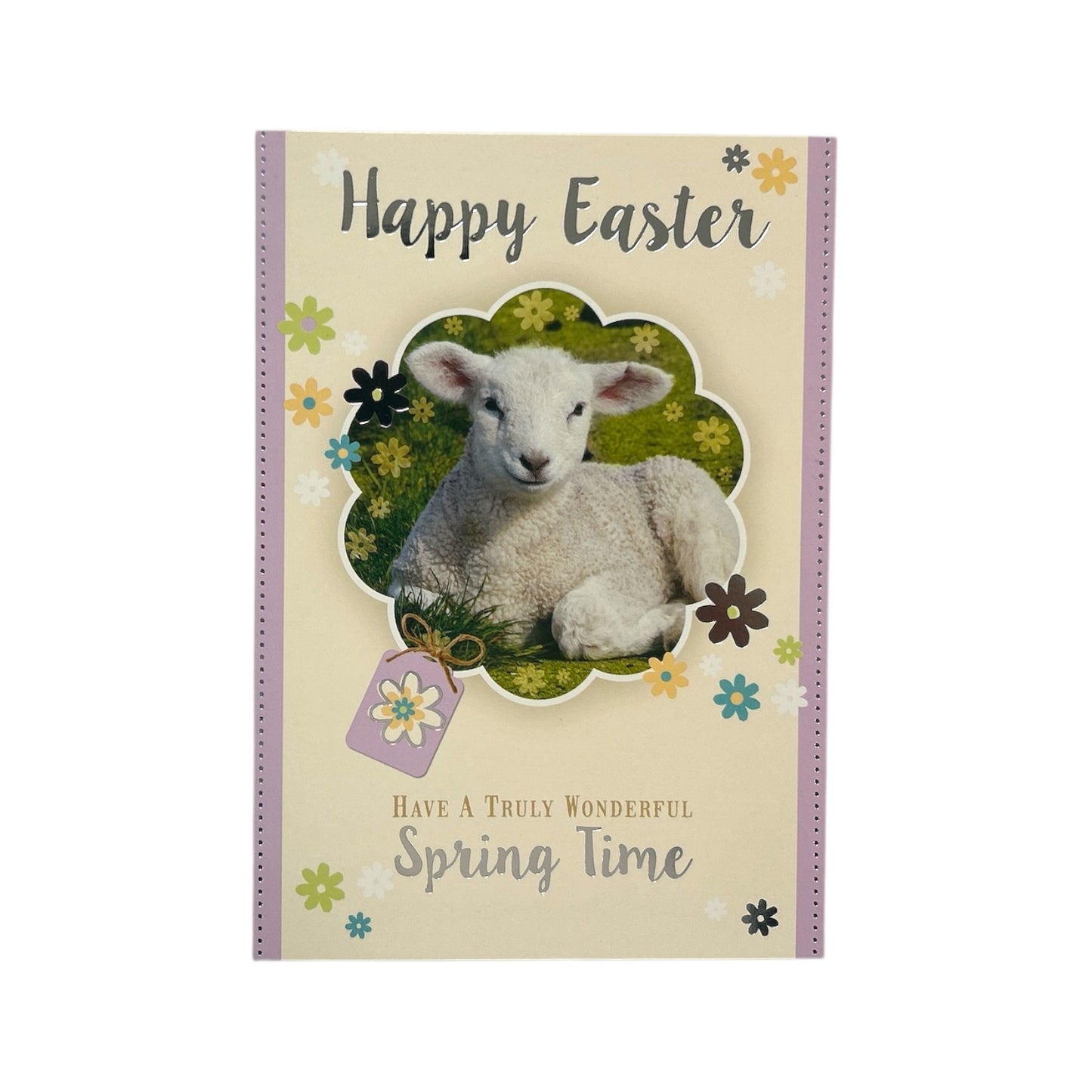 Cute Lamb Design Happy Easter Greeting Card