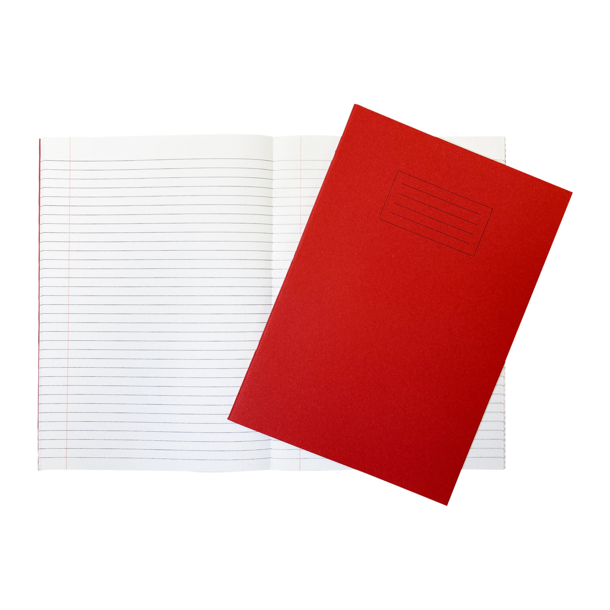Janrax A4 Red 80 Page Feint Ruled with Margin Exercise Book WF Paper w ...