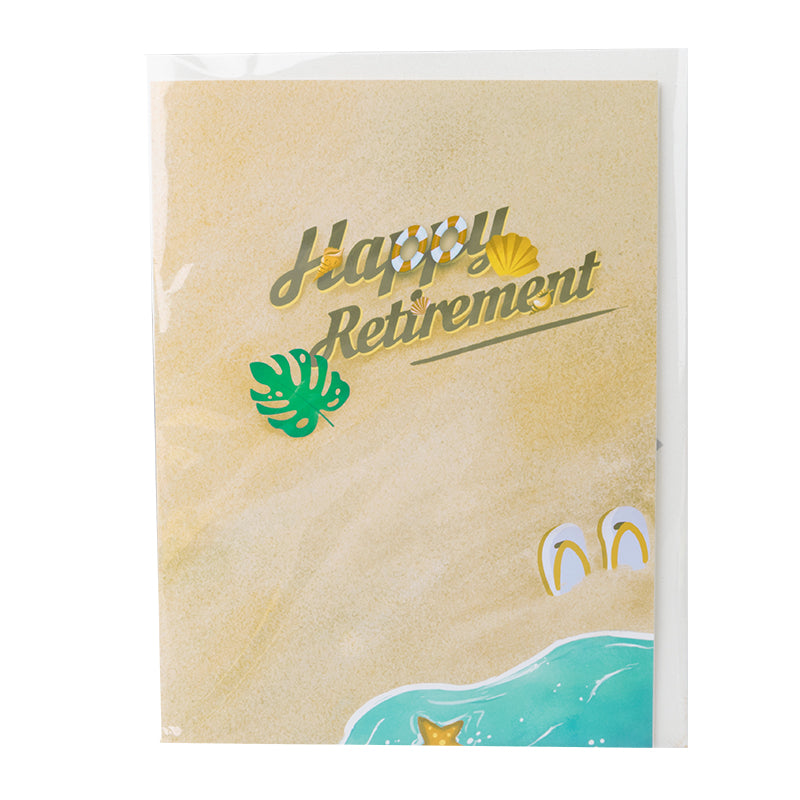 Chill & Cheers Beach Themed 3D Pop Up Retirement Card