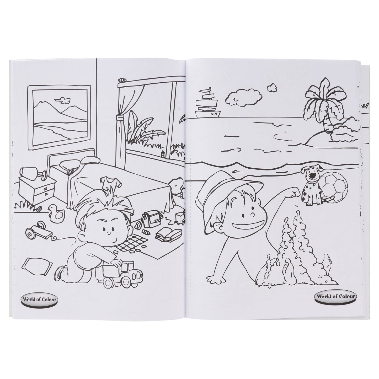 A4 48 Pages Colouring Book for Boys by World of Colour