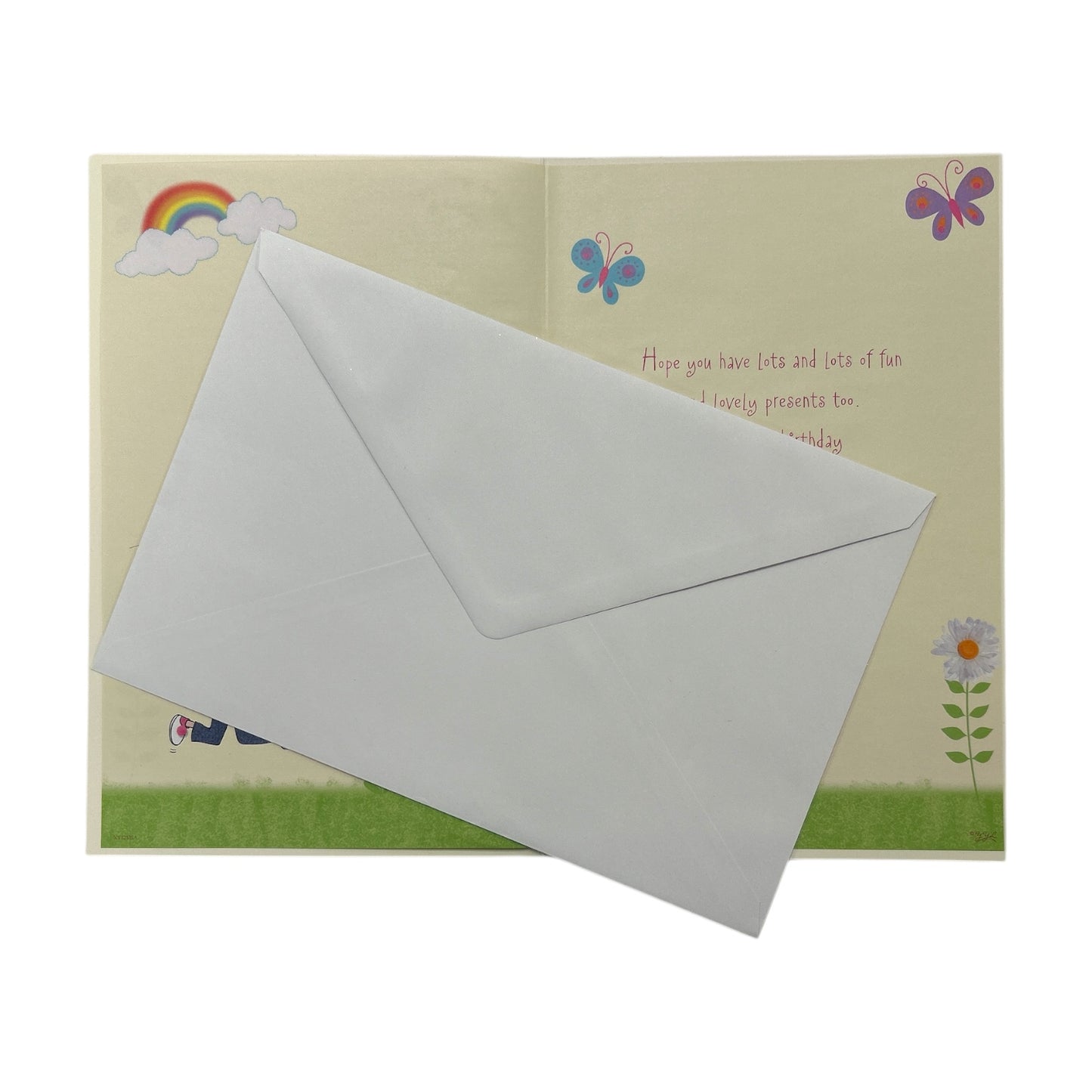 To Daughter Age 06 Girl Skipping Juvenile Birthday Card With Badge