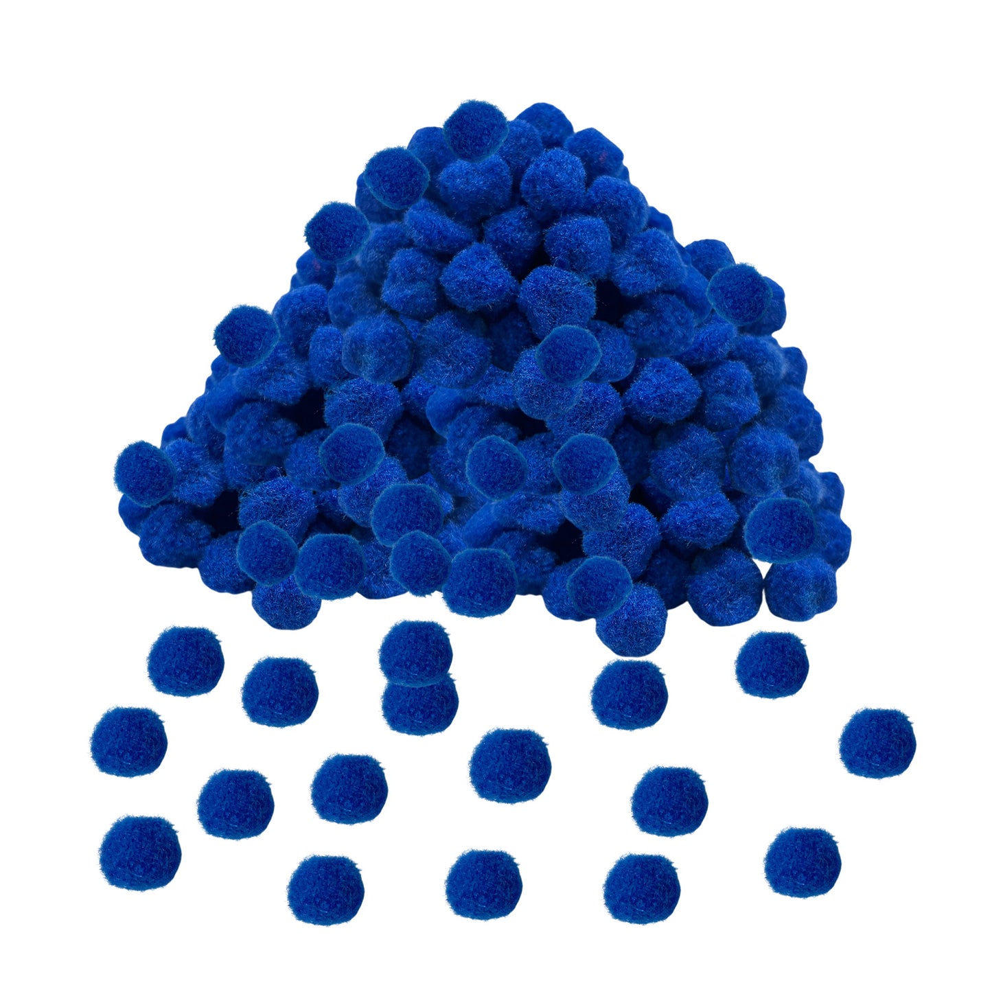 Pack of 500 Dark Blue Pom Poms 1.5cm – Soft Fluffy Craft Balls