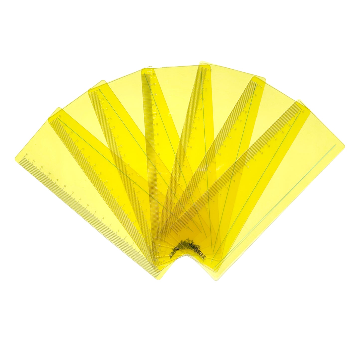 Pack of 24 Yellow 191x70mm Dyslexia Overlay Reading Rulers – PET Material, Rounded Corners