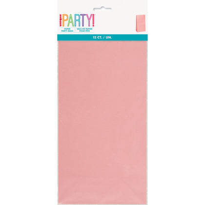 Pack of 12 Pastel Pink Paper Party Bags