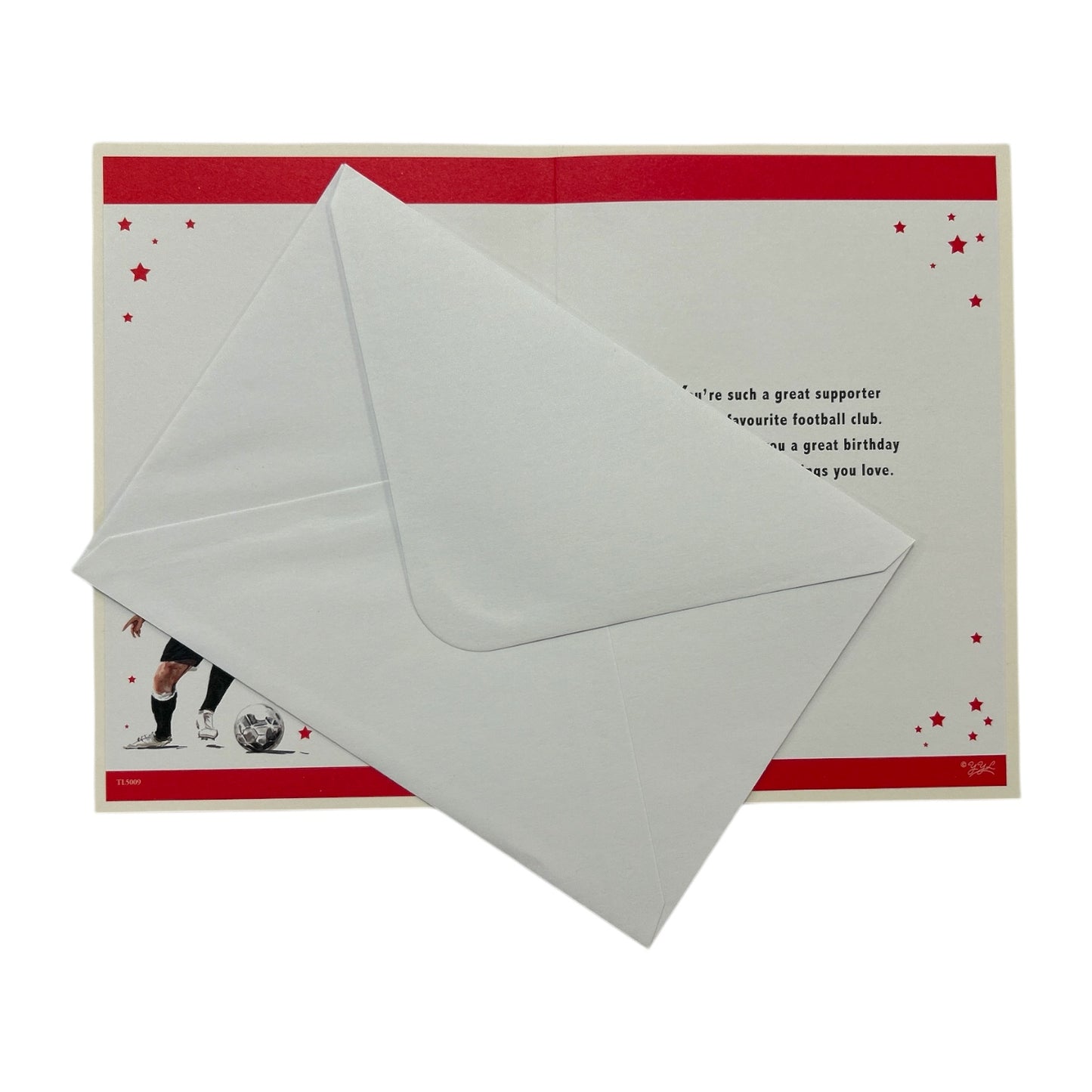 A Man In Black and White Soccer Uniform Customized Male Birthday Card