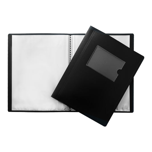 A5 Black Flexible Cover 40 Pocket Display Book