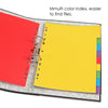 A4 10 Part Coloured Card Index Dividers
