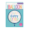 Silver Style Birthday Foil Balloon 18"
