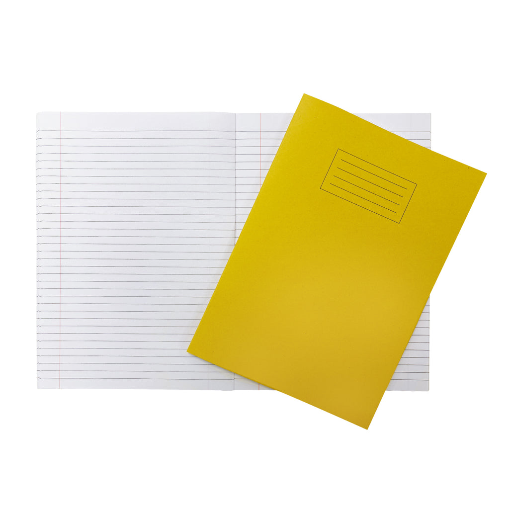 Janrax A4 Yellow 80 Page Feint Ruled with Margin Exercise Book WF Pape ...