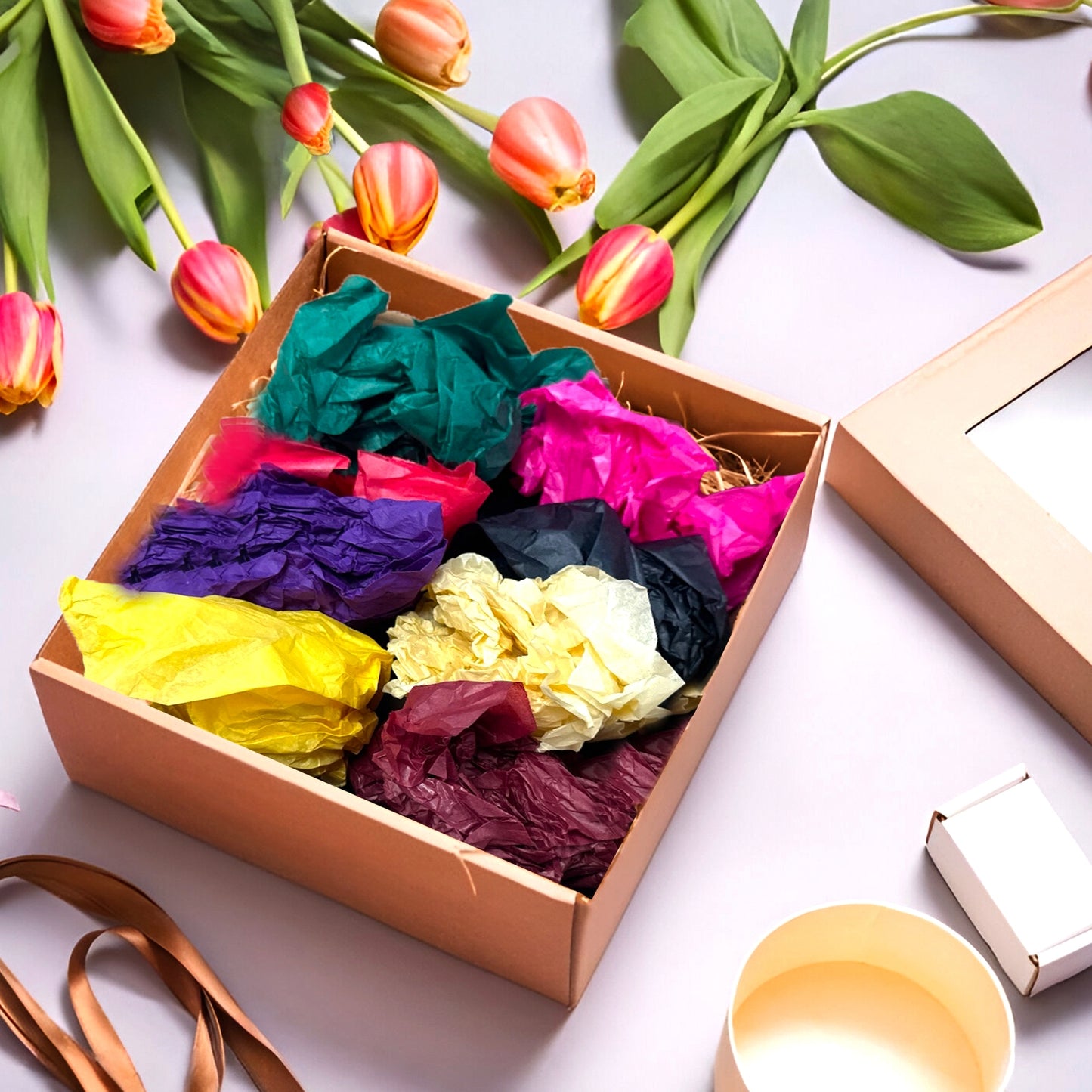 Pack of 30 Assorted Coloured Acid Free 50 x 70cm Tissue Paper Sheets