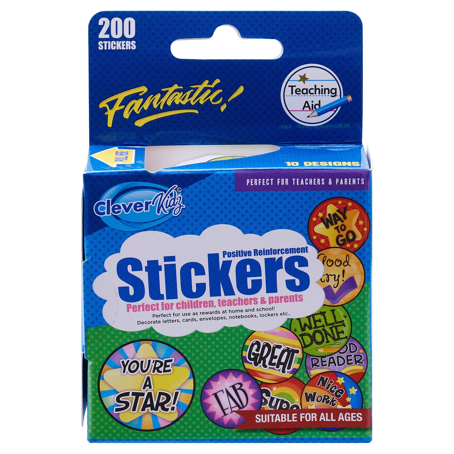 Roll of 200 Stickers Reward by Cleaver Kidz