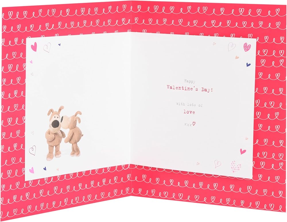 Boofle Holding Large Heart Girlfriend Valentine's Day Card