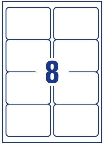 Pack of 4000 Q-Connect 8 per A4 Sheet White Multi-Purpose Labels 99.1x67.7mm