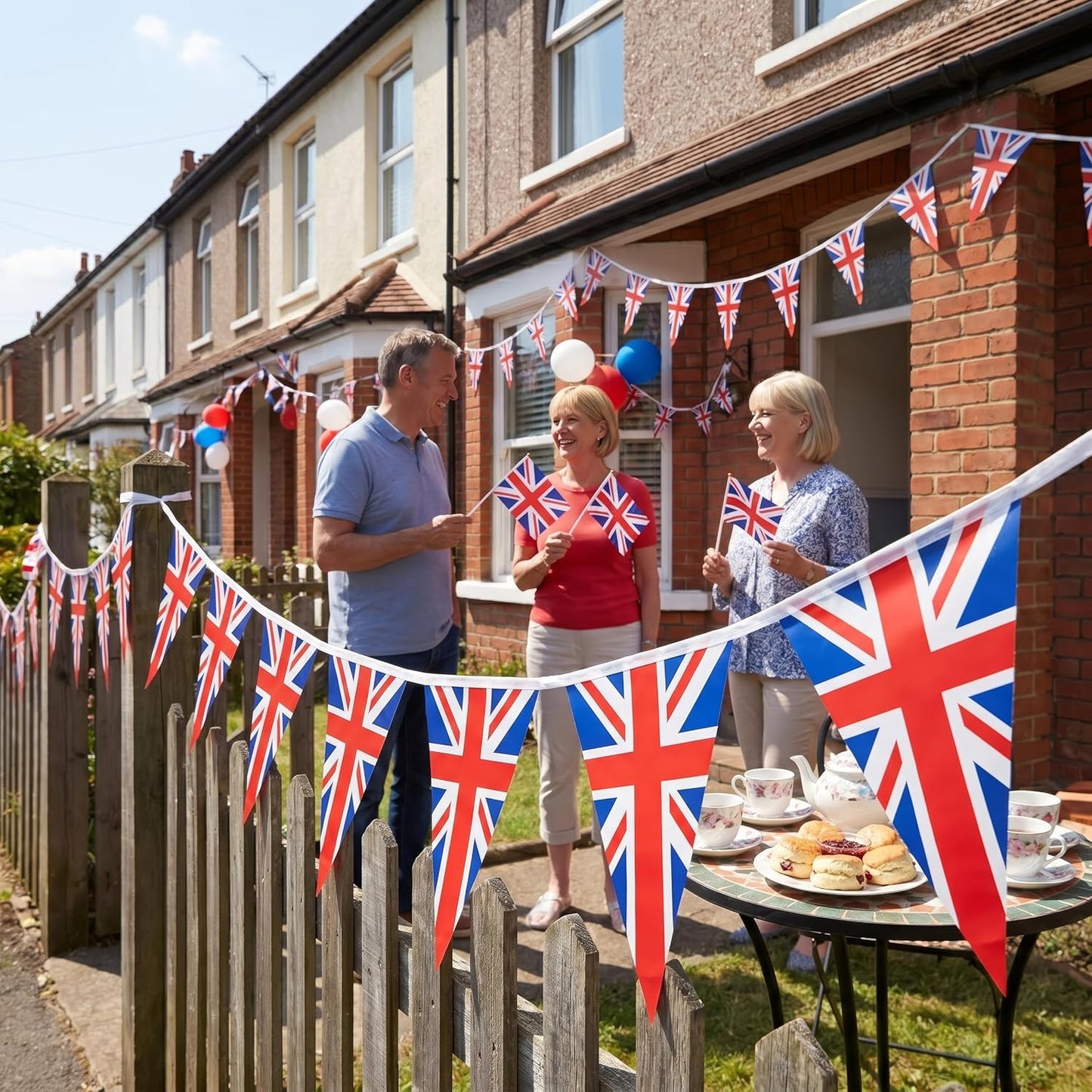 Union Jack Bunting 7m with 25 Pvc Pennant