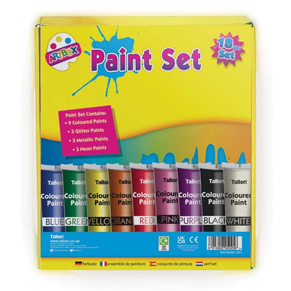 Pack of 18 18x36ml Craft Paint Set