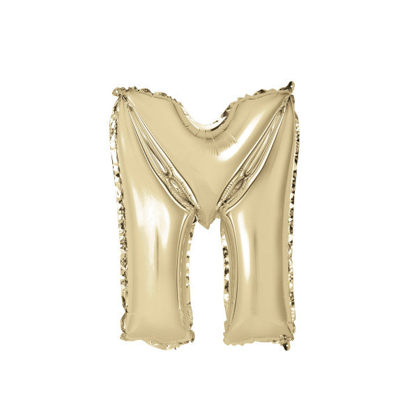 Gold Letter M Shaped Foil Balloon 14