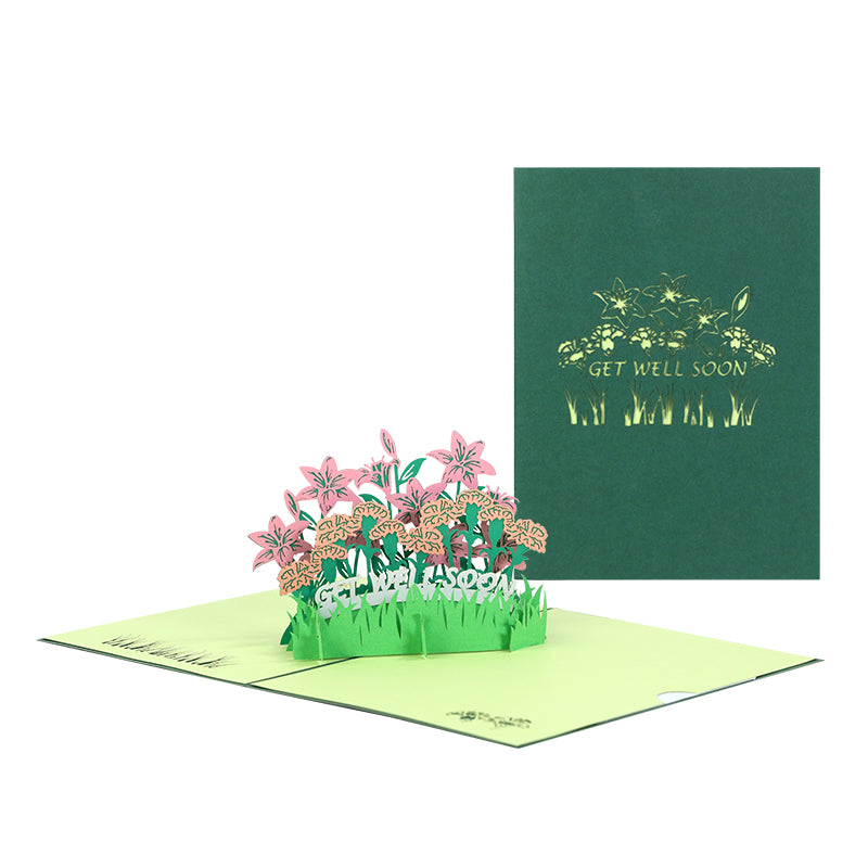 Healing Blooms 3D Pop Up Get Well Soon Card– Choice Wholesale