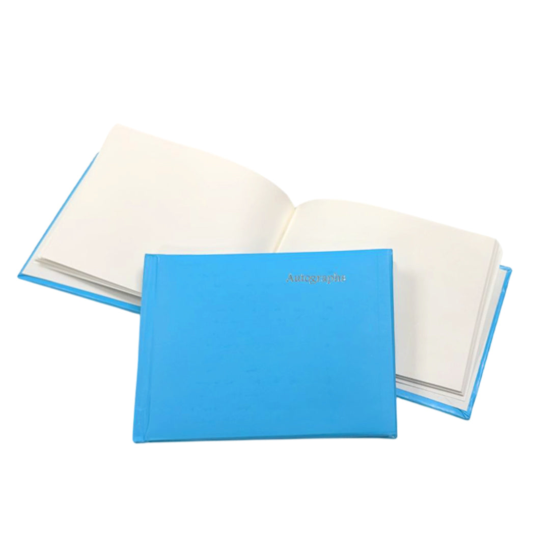 100 Pages Blue Autograph Book – School Leavers Signature, End of Term Memory Book