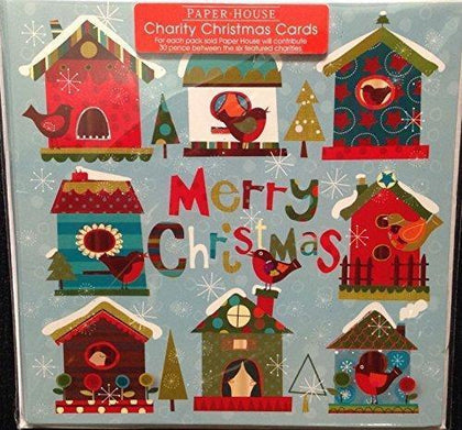 A Pack Of 6 Charity Christmas Cards By Paper House Design