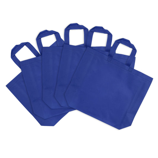 Pack of 25 Blue Coloured 35x25x10cm Non-Woven Bags with Handle