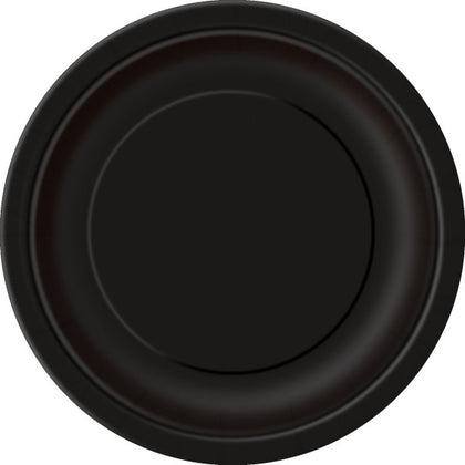 Pack of 16 Midnight Black 9 inch Plates
