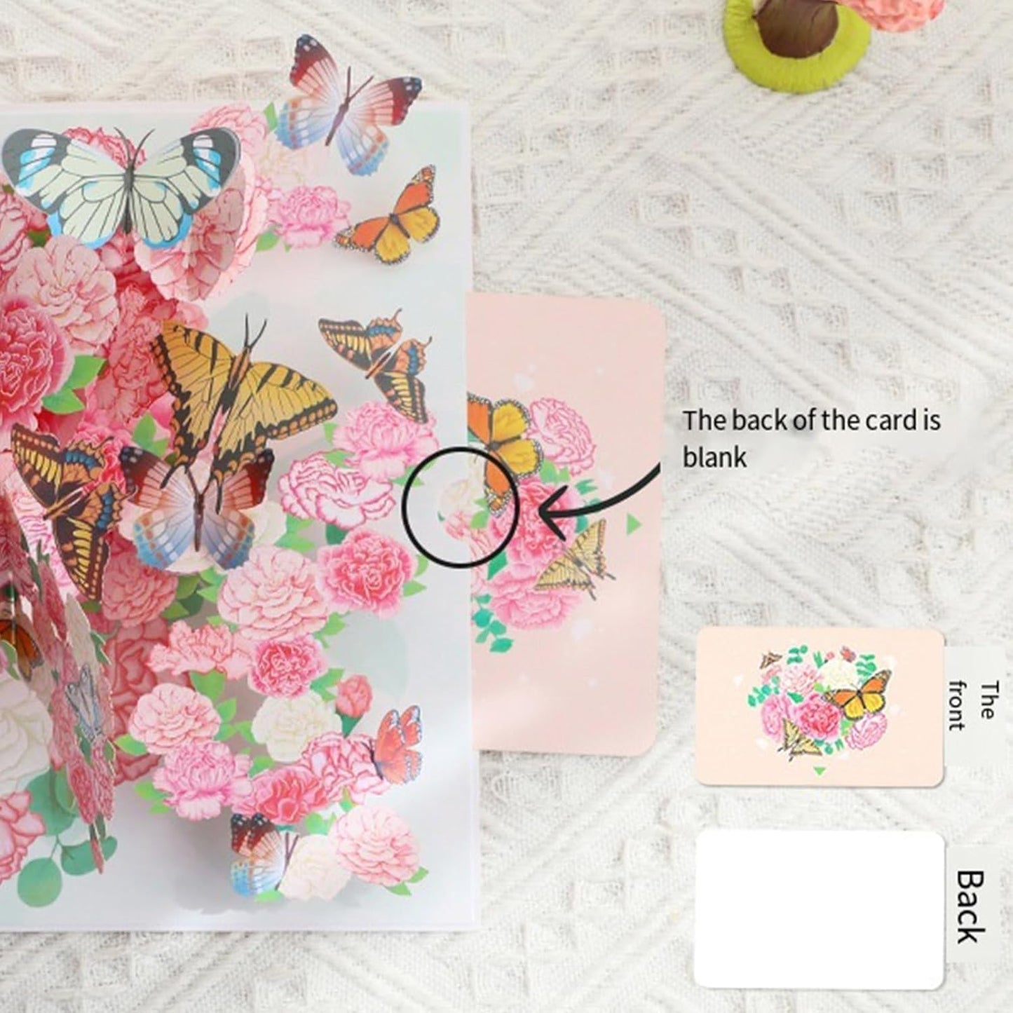 Floral Harmony Butterfly 3D Pop Up Greeting Card