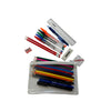 Stationery Filled White Zip 8x5" Pencil Case with Colouring Pencils