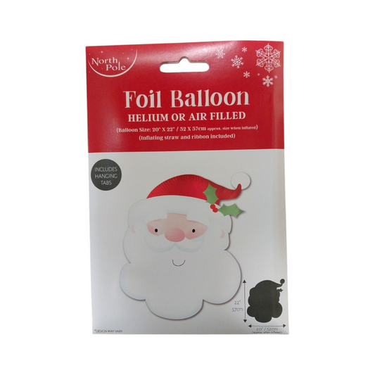 Christmas Santa Head Foil Balloon