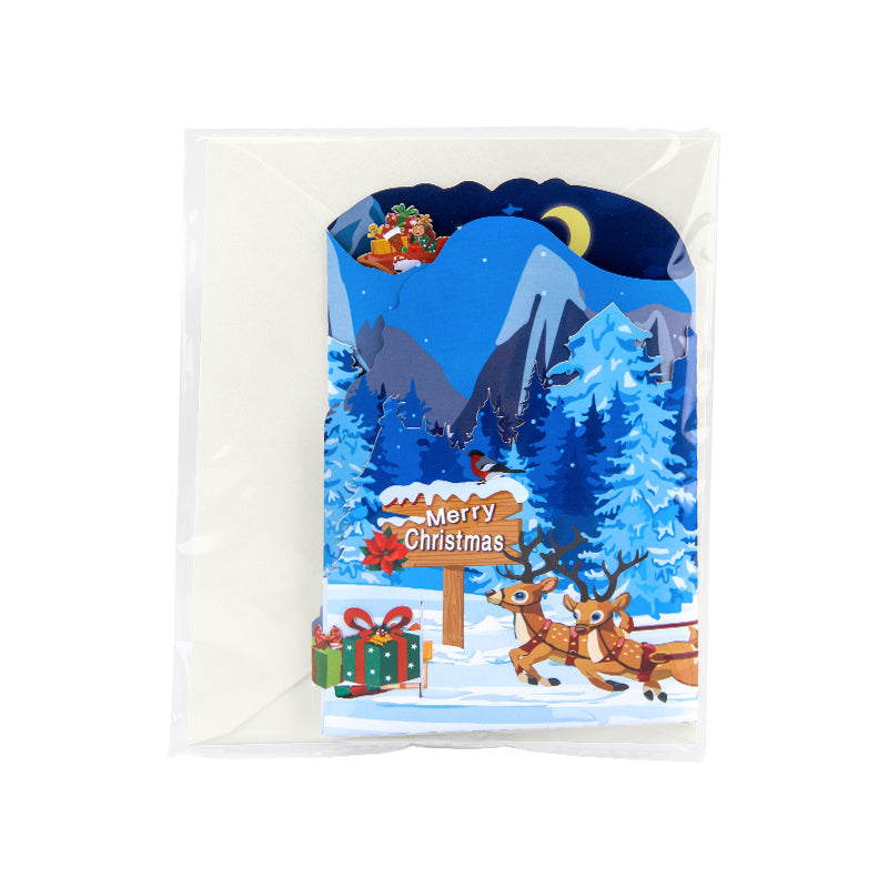Santa’s Sleigh Ride 3D Pop Up Christmas Card