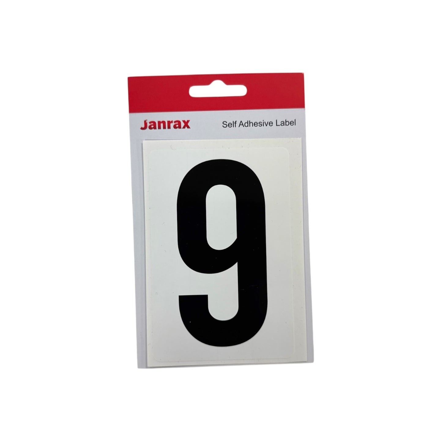 Pack of 12 Waterproof Wheelie Bin Black Number 9 Sticker