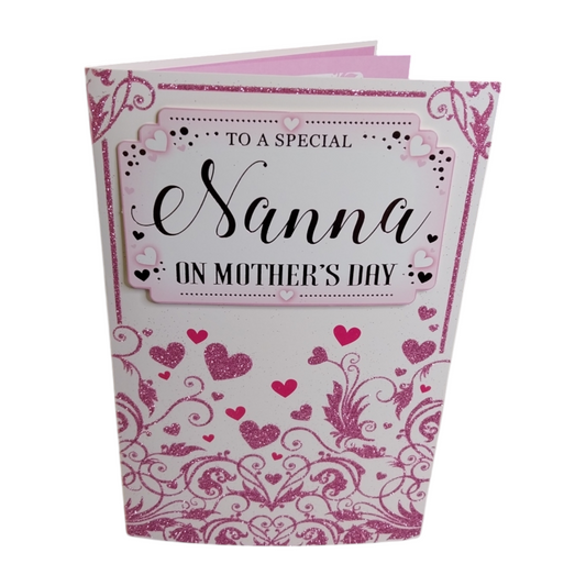 To A Special Nanna Classic Mini Pink Hearts Design Mother's Day Boxed Card
