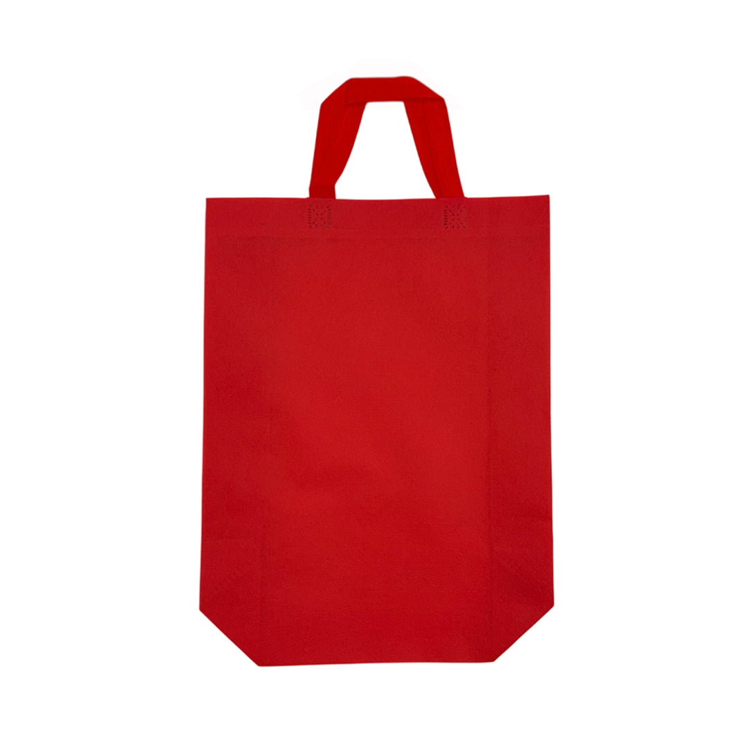 Pack of 25 Red Coloured 25x35x10cm Non-Woven Bags with Handle