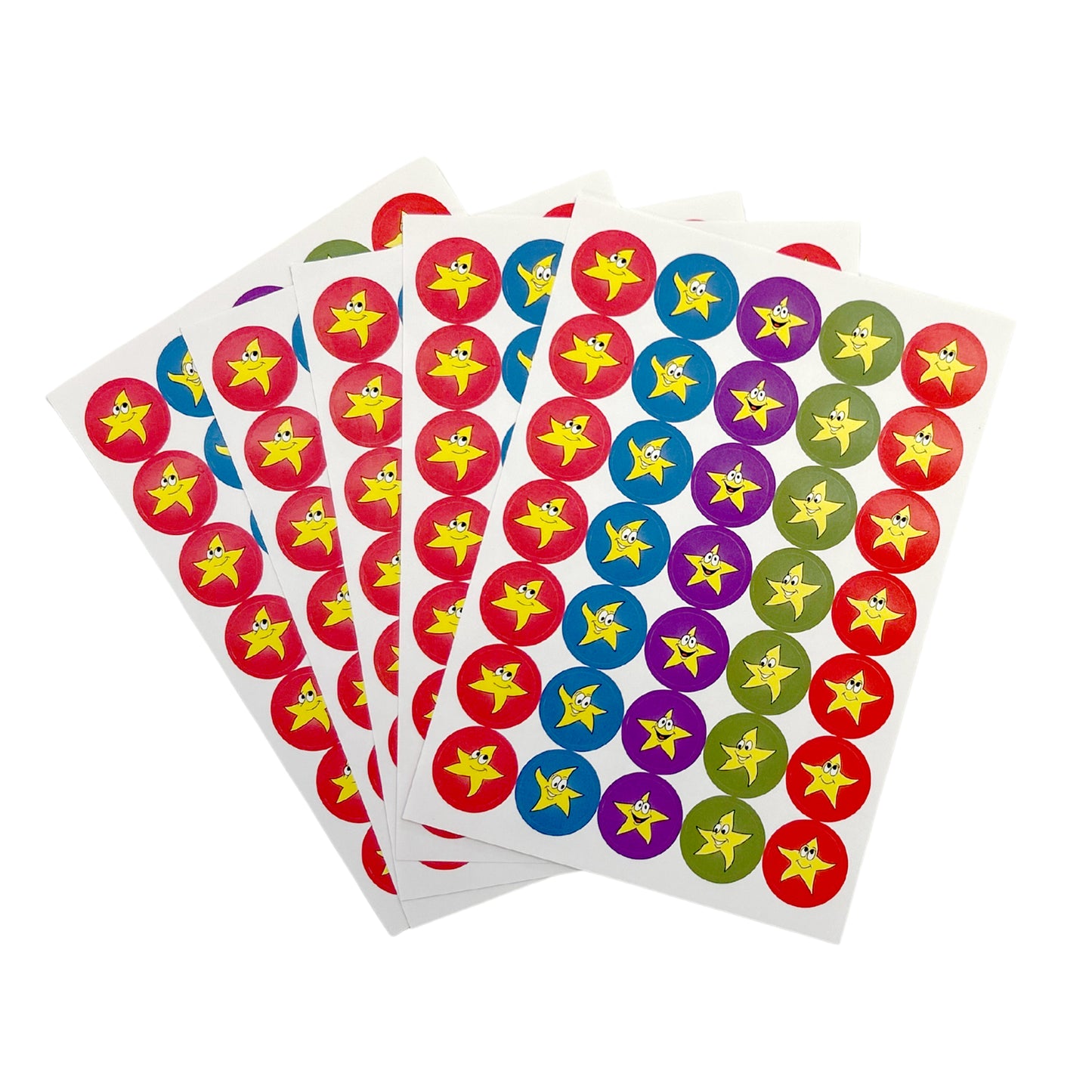 Pack of 5040 Motivational Happy Stars 24mm Self-Adhesive Labels