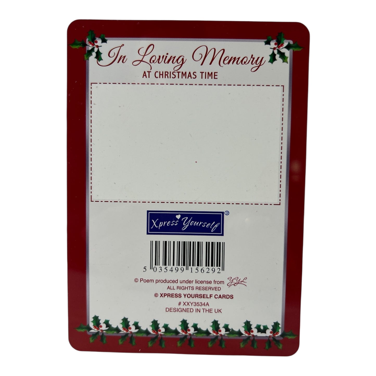 In Loving Memory of a Dear Brother Christmas Graveside Keepsake Card