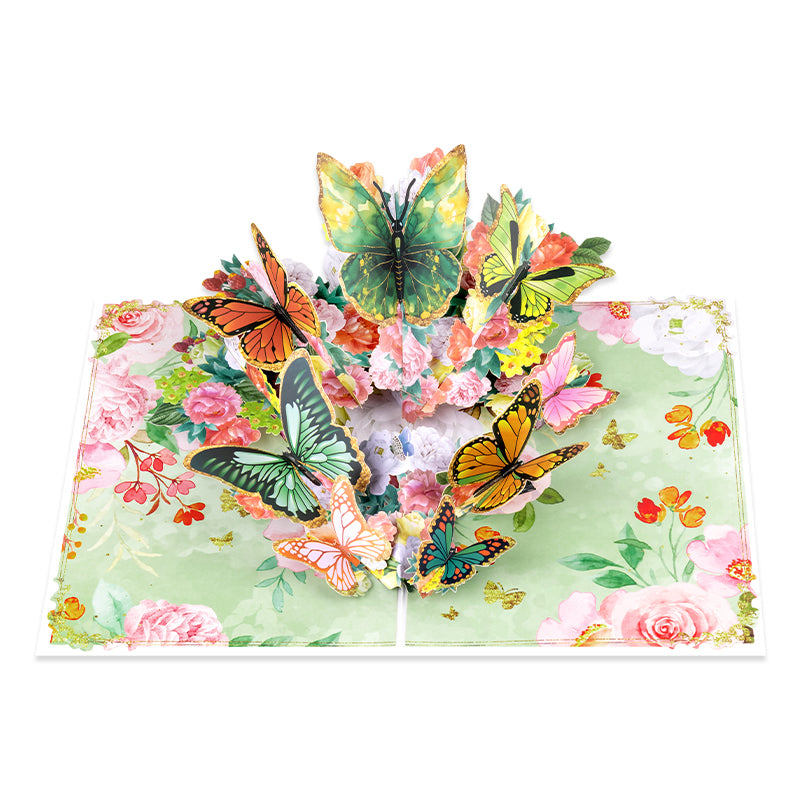 Bright Wings Butterfly 3D Pop Up Greeting Card