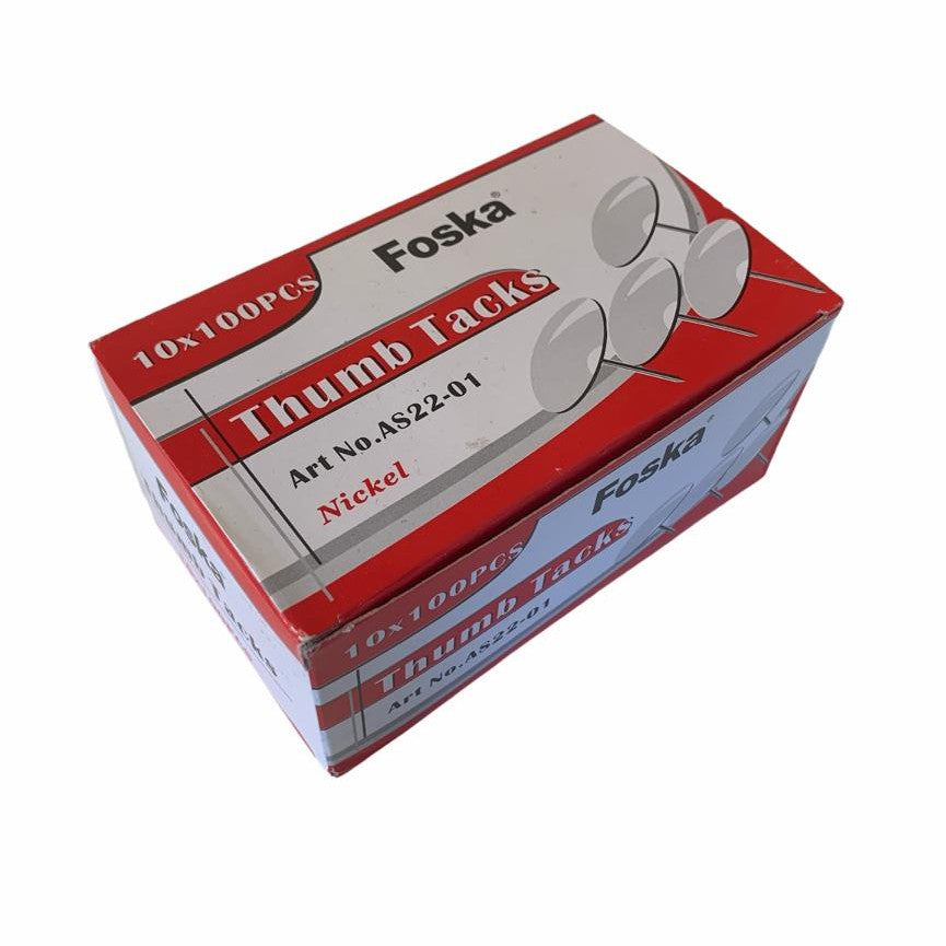 Box of 1000 Silver Push Pins