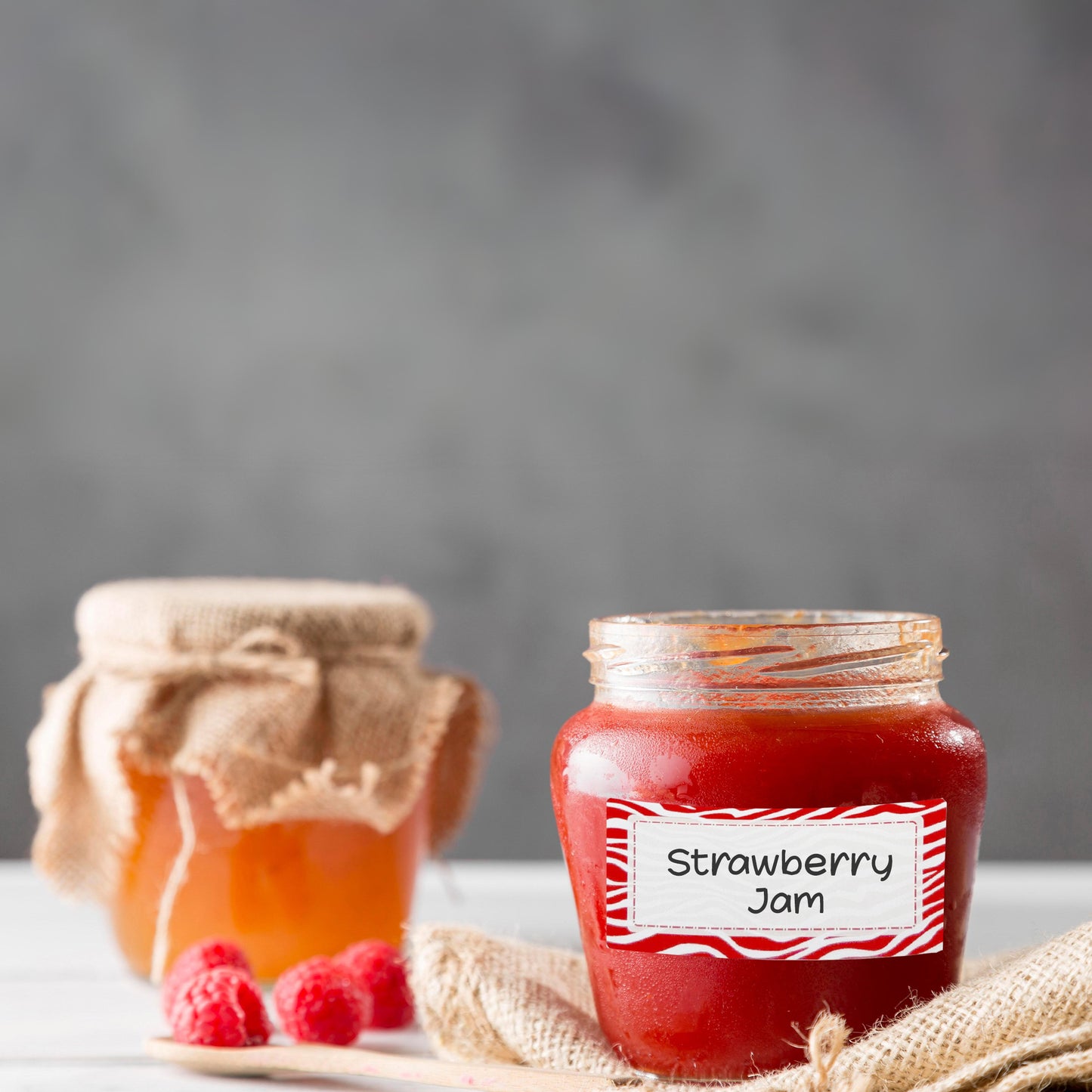 Pack of 12 Jam Jar Labels 34x75mm