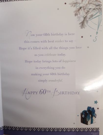 Male 60 Celebrate In Style! Birthday Card