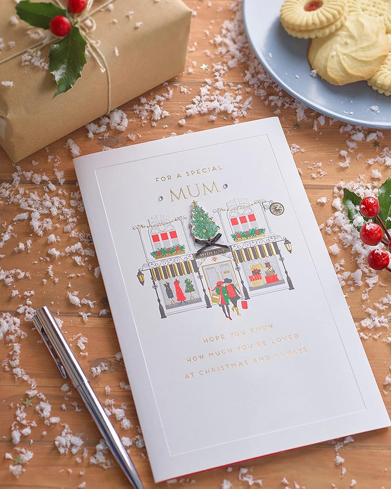 Stylish Contemporary Design Mum Christmas Card