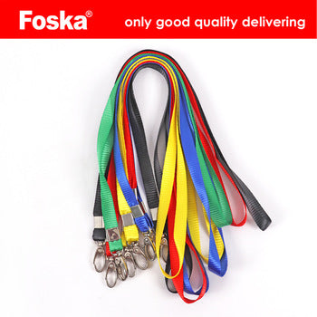 Pack of 100 Red Lanyards with Swivel Lobster Claw Clasp Clips