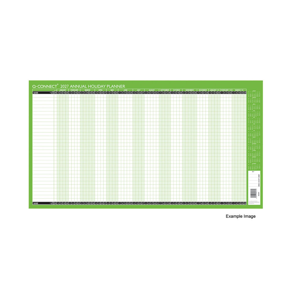 2027 Staff Holiday Planner Unmounted - 754 x 410mm KFAHP27