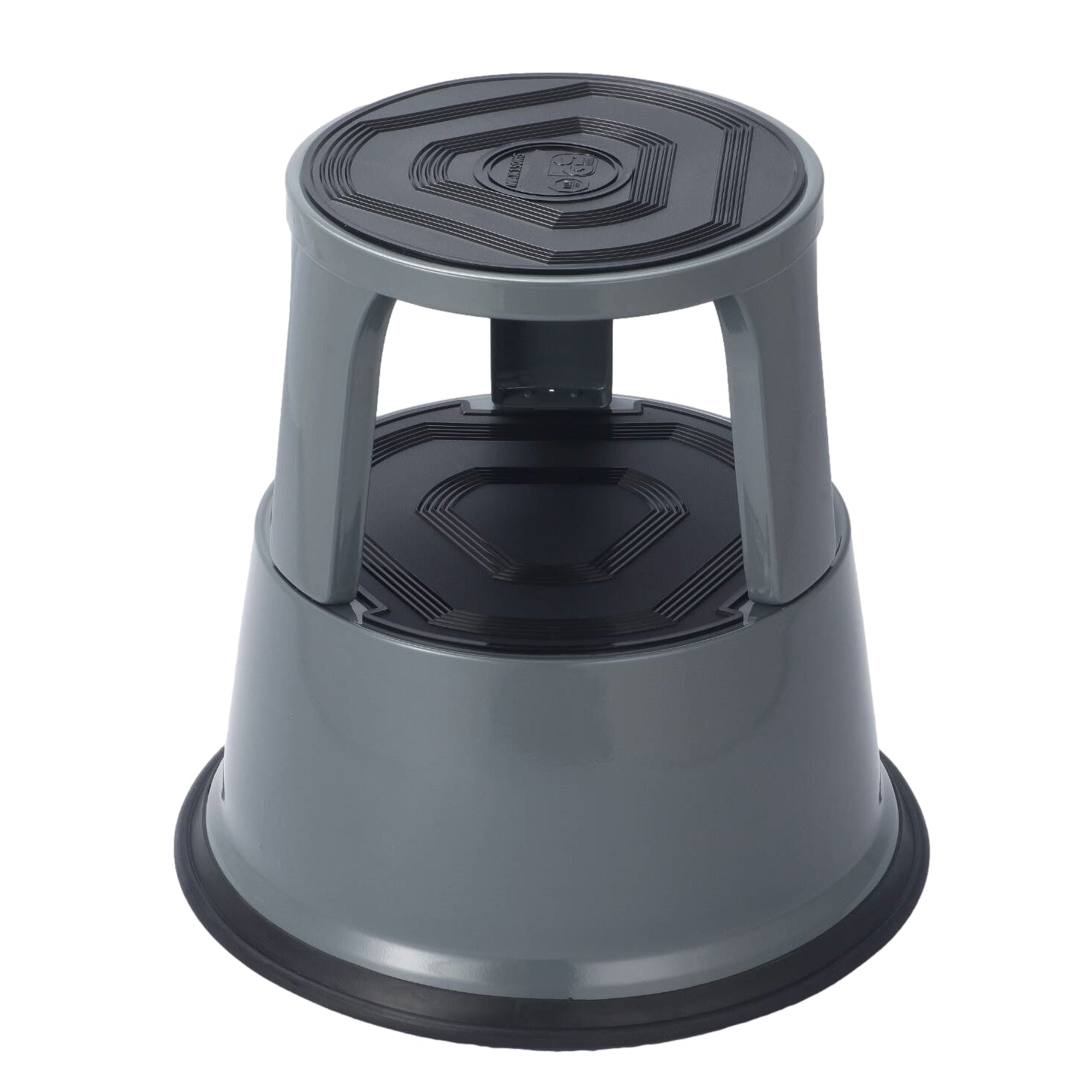 Dark Grey Metal Rolling Kick Step Stool with 150kg Capacity– Choice ...