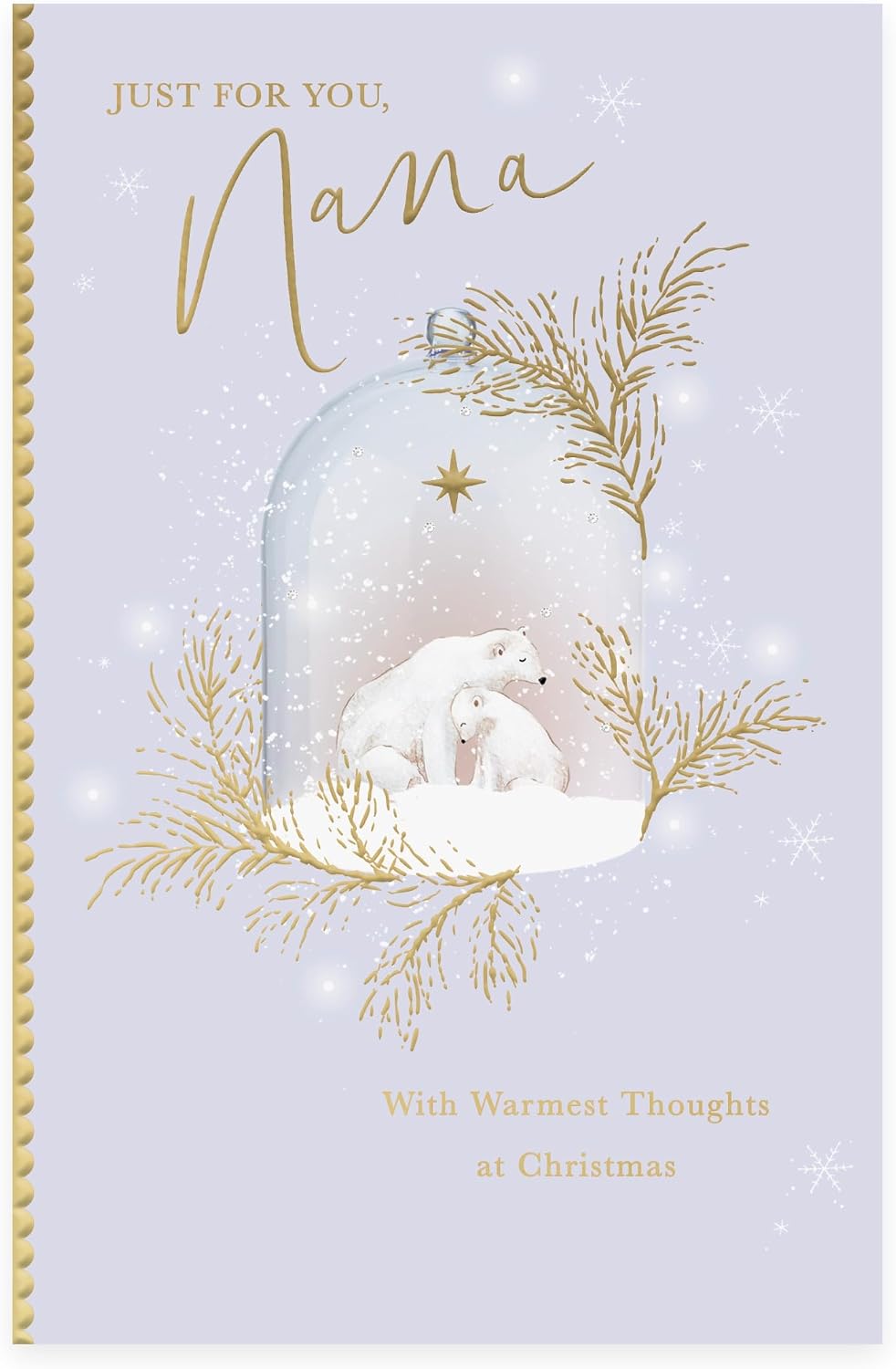 Polar bears in Cloche Design Nana Christmas Card