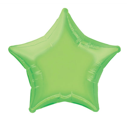 Solid Lime Green Star Shaped 20