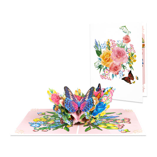 Wings of Joy Butterfly & Flower Pop Up Card
