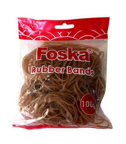 100g Natural Colour Rubber Bands in Resealable Bag