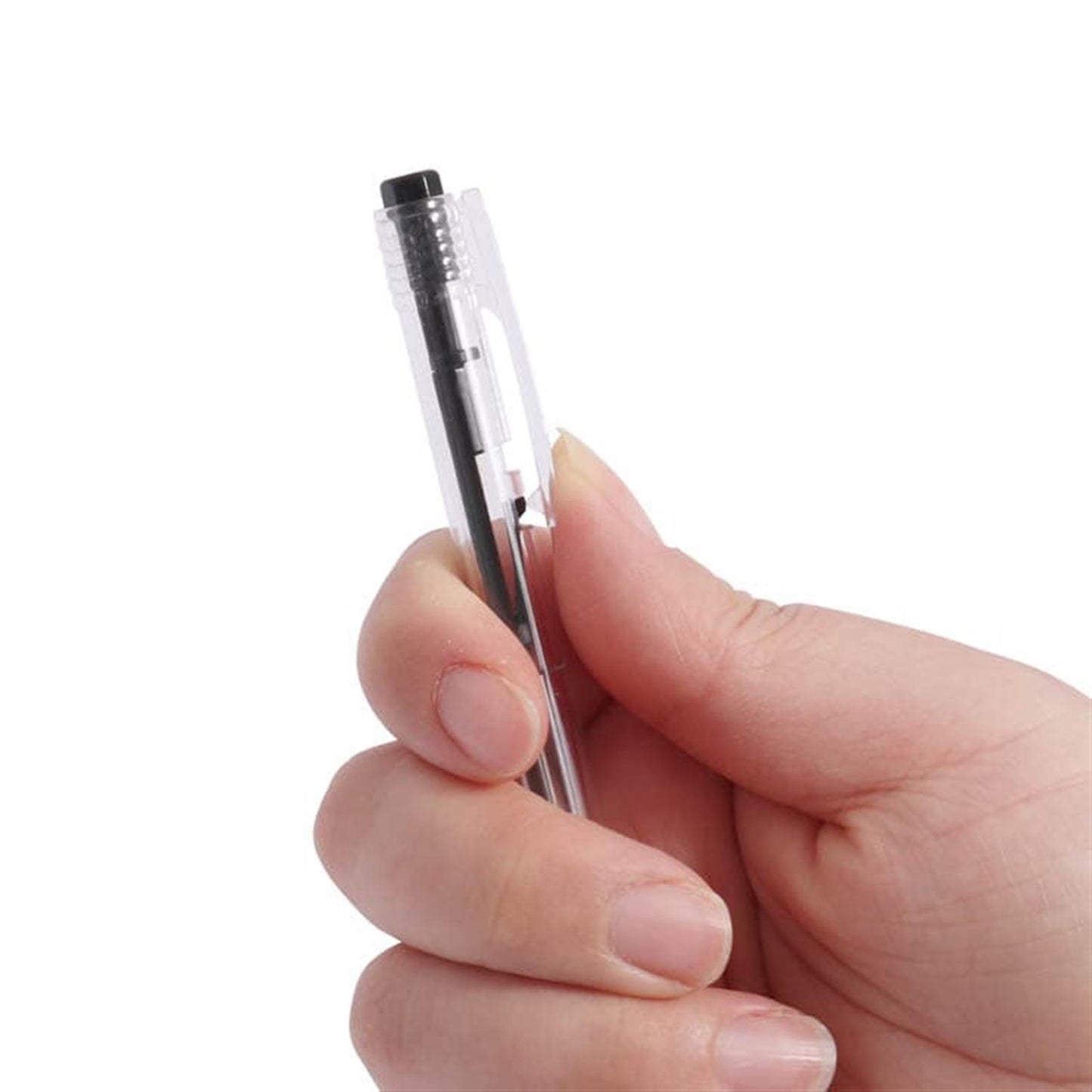 Pack of 12 Retractable Design Rolling Blue Ball Pens
